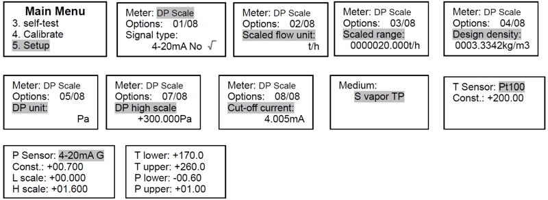 V-cone flowmeter Parameter Configuration