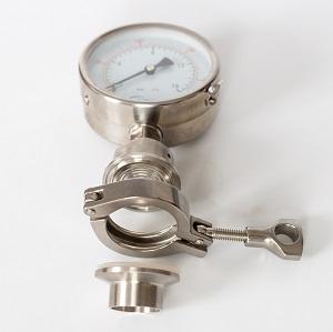 Medidor de pressão de vedação de diafragma higiênico Tri Clamp
