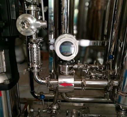 Medidor de vazão eletromagnético higiênico para fermentação