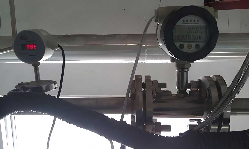 medidor de vazão de turbina medindo vazão de água macia turbine flow meter measuring soft water flow rate