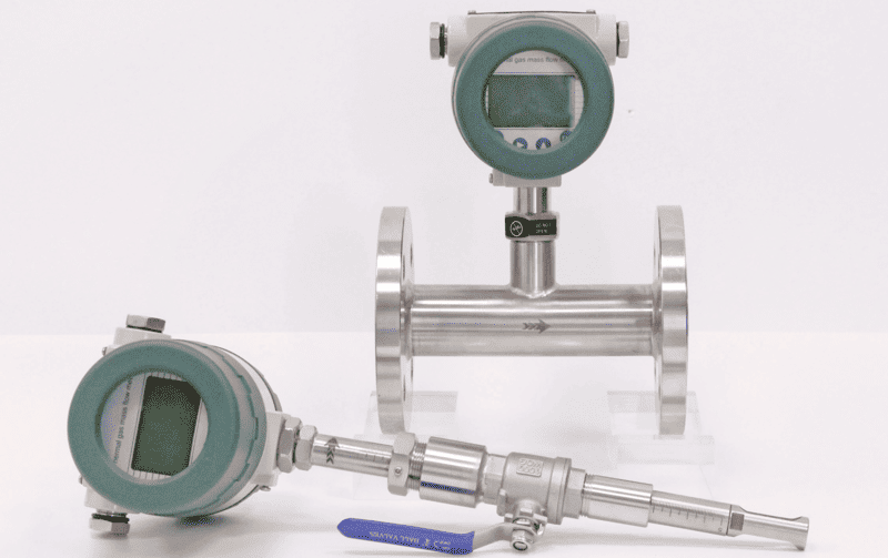insertion or inline thermal mass flow meter for N2 gas