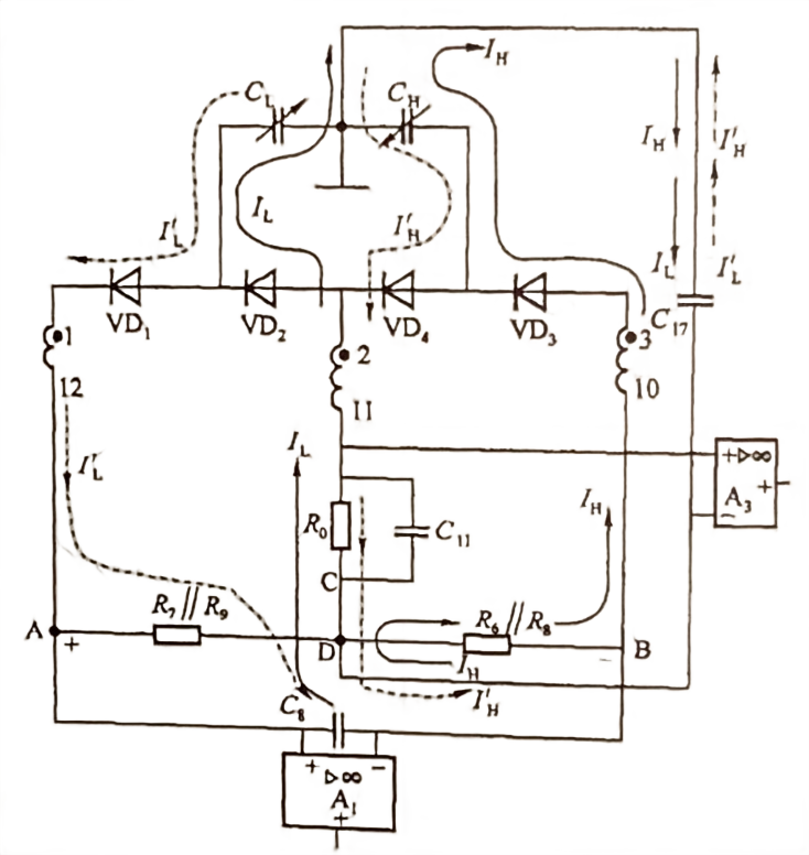 Circuito de geração de corrente capacitiva e circuito de formação de tensão U₂ Capacitive Current Generation Circuit and Voltage U₂ Formation Circuit
