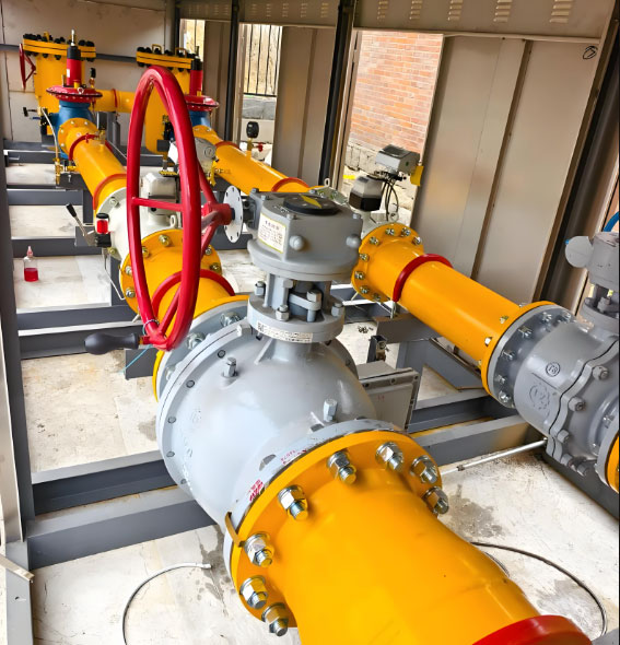 Medidor de vazão de gás natural (8") e GLP/GNV (8") para sala de gás da fornalha Natural gas flow meter (8″) & LPG/SNG (8″) to furnace gas room