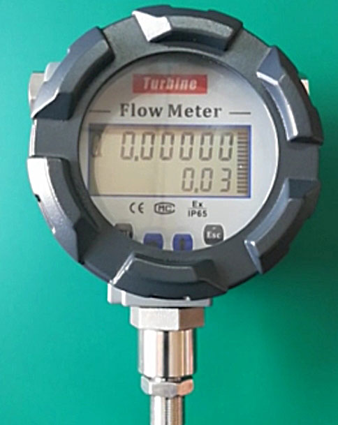 Medidor de vazão tipo turbina digital com display digital Digital turbine flow meter with digital display